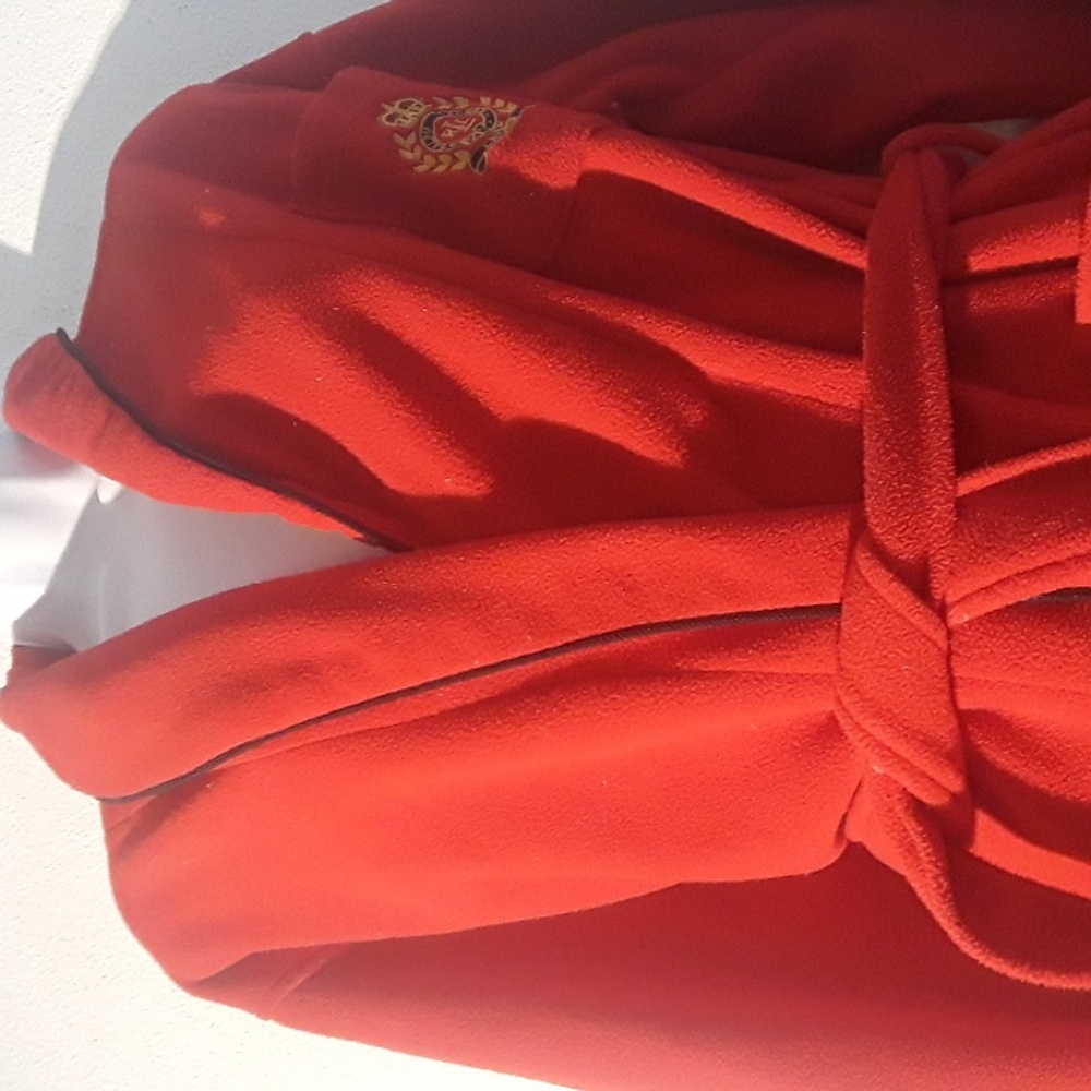 c BEAUTIFUL VINTAGE RALPH LAUREN SZ. S RED ROBE